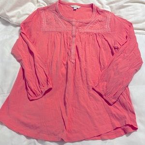 Lucky Brand - Pink 3/4 Sleeve Henley - Medium